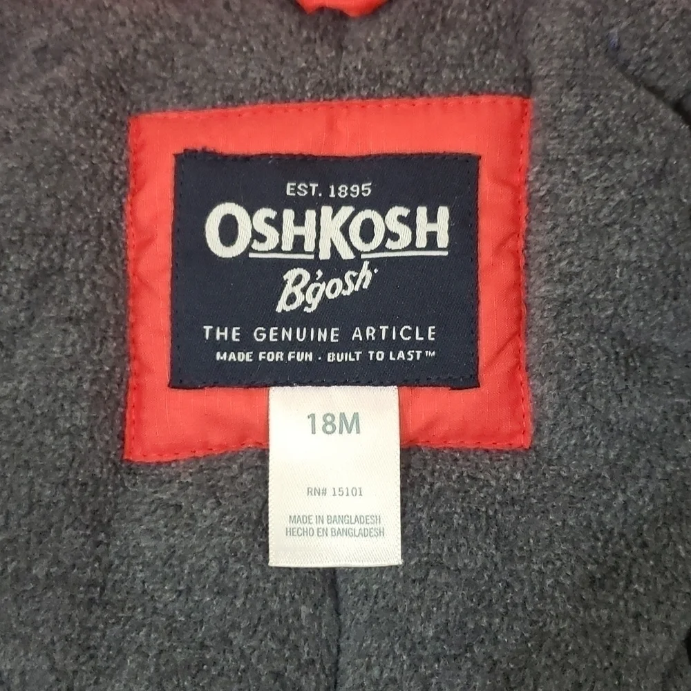 Oshkosh B'gosh~Baby Boy's 18M~Red/Black Winter 2PC Jacket/Pants Puffer.